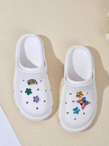 Hàng mới đến Đúng mốt Dễ thương Hoa & Bướm Thiết kế Thoáng khí Chống trượt Dép xăng đan , Hoàn hảo Đối với Trong nhà & Các hoạt động ngoài trời - trắng - Xem 1