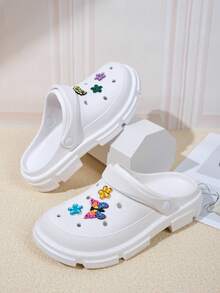 Hàng mới đến Đúng mốt Dễ thương Hoa & Bướm Thiết kế Thoáng khí Chống trượt Dép xăng đan , Hoàn hảo Đối với Trong nhà & Các hoạt động ngoài trời - trắng - Xem 3