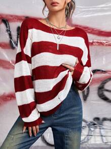 SHEIN EZwear Hai âm Thả vai Áo len - Nhiều màu - Xem 6