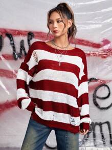 SHEIN EZwear Hai âm Thả vai Áo len - Nhiều màu - Xem 7