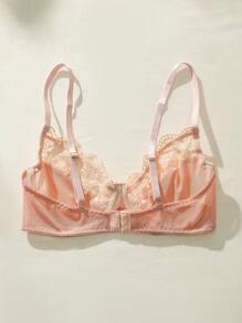 FloralLove Sujetador De Encaje Floral Con Aros - Rosa - Ver 2