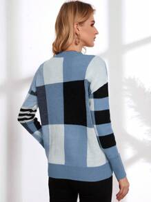 EMERY ROSE Colour Block Drop Shoulder Jumper - Multicolor - View 2