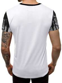 Manfinity Homme Männer T-Shirt mit Farbverlauf, kurzen Ärmeln,