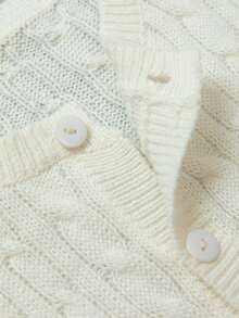 Manfinity Hypemode Men Solid Button Up Drop Shoulder Cardigan - White - View 7