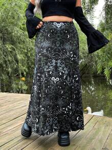 ROMWE PUNK Váy in hoa và bướm, đi học - Nhiều màu - Xem 6