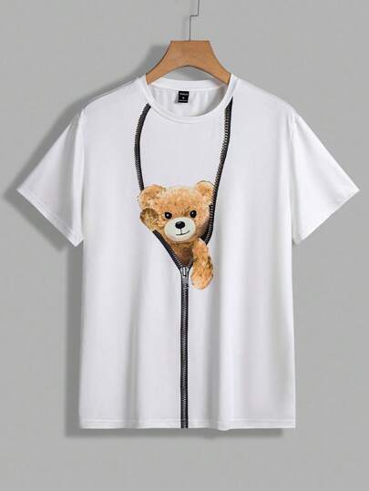 Guys Bear Print Tee