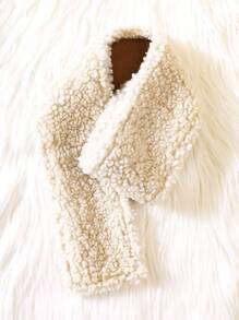 SHEIN 男小童雙口袋毛絨內襯外套&圍巾 - 鏽棕色 - 查看 8