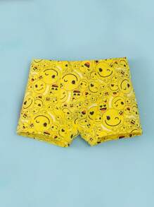 Tween Boy 4pcs Expression & Letter Graphic Boxer Brief - Multicolor - View 4