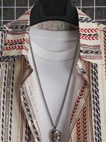 Manfinity Homme Men Geo Print Shirt Without Tee - Multicolor - View 3