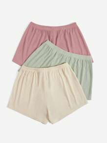 3入組圖案印花睡衣短褲