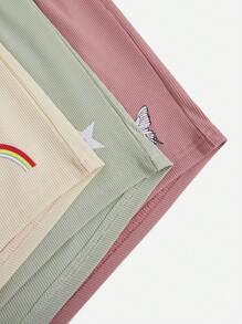 3入組圖案印花睡衣短褲