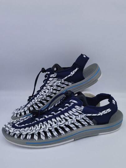 Men Drawstring Design Sport Sandals, Sporty Outdoor Sandals