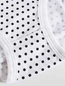 Young Girl 3pcs Polka Dot Print Brief