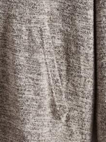 Manfinity NXTstreet Men Marled Knit Kangaroo Pocket Drop Shoulder Hoodie - Mocha Brown - View 4