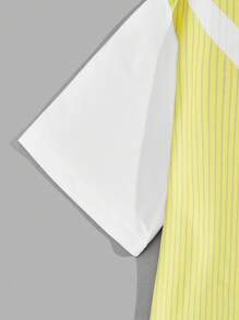 Manfinity Nam In sọc Khối màu Áo thun - Nhiều màu - Xem 4