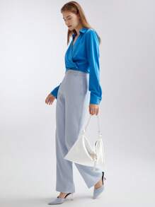 MOTF PREMIUM OVERSIZED SHOULDER BAG WITH METAL DETAIL - Beige - View 3