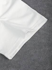 Claim Dot Men T-Shirts Fit Crew Neck Drop Shoulder Short Sleeve Plain Korean Fashion Casual Summer Polyester Tee - White - View 4