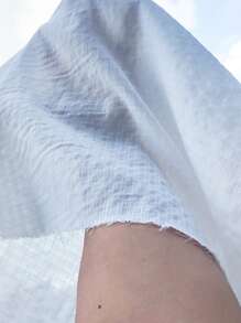 Manfinity Homme Loose-Fit Men's Solid Color Button-Up Shirt - White - View 6