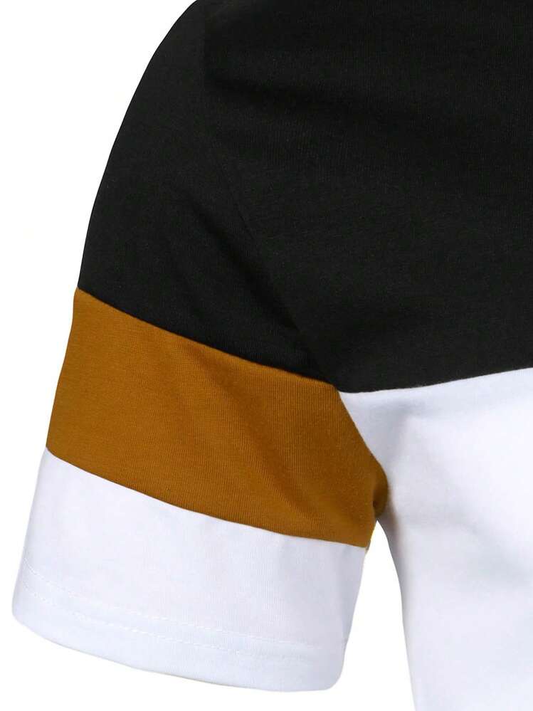 Manfinity Homme Men Color Block Pocket Patched Tee - Multicolor - View 7