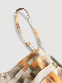 SHEIN MOD 加上全身印花紧身胸衣吊带背心，全身印花适合夏季 - 彩色 - 查看 4