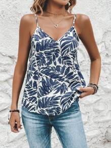 SHEIN LUNE Top de tirantes con estampado tropical