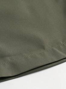 Manfinity Homme Men Flap Pocket Side Cargo Trousers - Army Green - View 5