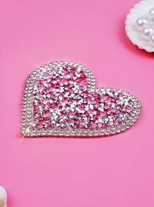 Women's Intimate Wear Accessories, Rhinestone Heart Nipple Pasties, Valentine's Day, For Rave - Multicolor - View 7