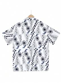 Manfinity Homme Quá lớn Nam Tất cả In Áo sơ mi Không có Bên trong Áo thun - màu đen - Xem 2