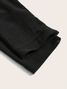 SHEIN ICON Twist Front Cut Out Mesh Panel Crop Top