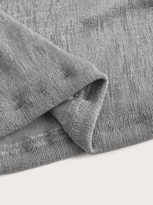 SHEIN ICON 素色垂墜背心上衣 - 灰色 - 查看 4