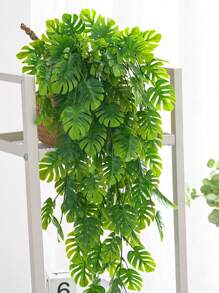 1入組人造植物綠色樹葉花環真絲掛飾藤蔓適用於家庭花園婚禮派對DIY裝飾和牆 - 綠色 - 查看 5