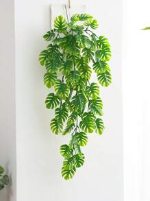 1入組人造植物綠色樹葉花環真絲掛飾藤蔓適用於家庭花園婚禮派對DIY裝飾和牆 - 綠色 - 查看 6