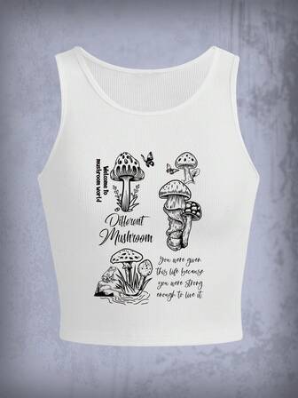 لباس علوي تانك بطباعة فطر