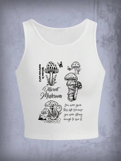 لباس علوي تانك بطباعة فطر