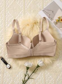 Plus Solid Underwire Push Up Bra, Lift - Beige - View 2