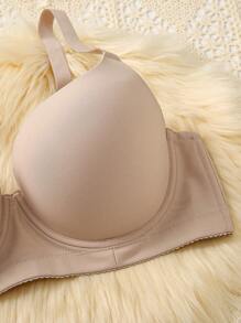 Plus Solid Underwire Push Up Bra, Lift - Beige - View 5