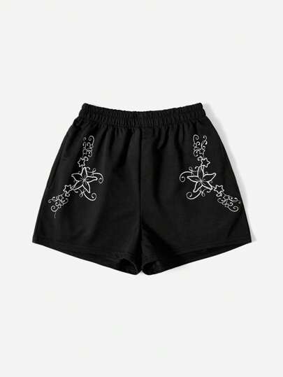 Short Da Corsa Con Grafica A Stella
