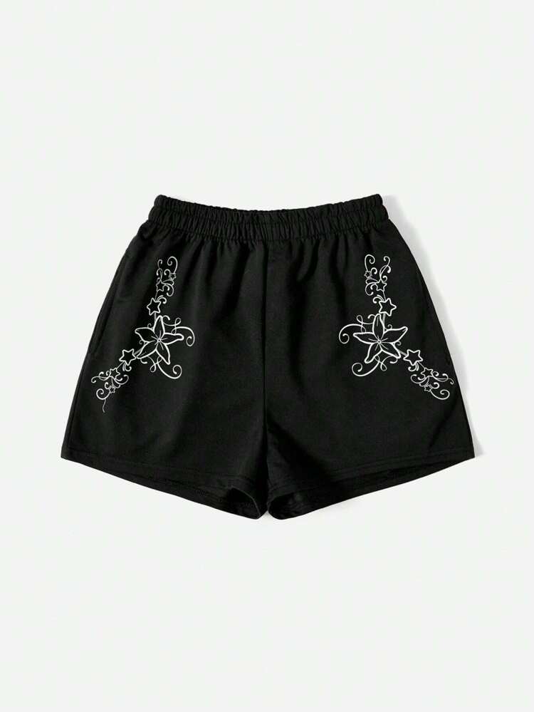 Star Graphic Track Shorts