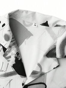 Manfinity Nam Đồ họa Chữ cái Áo sơ mi - Nhiều màu - Xem 7