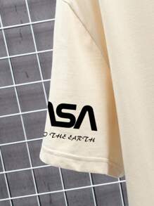 Manfinity EMRG Nam Chữ cái & Đồ họa hoạt hình Áo thun - Màu Khaki - Xem 4