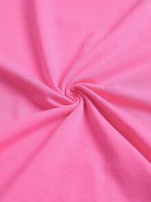 SHEIN EZwear Áo thun nữ - Hồng - Xem 9