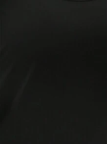 Calvaya Plus Cold Shoulder Batwing Sleeve Tee - Black - View 6