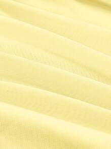 SHEIN MOD Solid Ruched Wrap Skirt