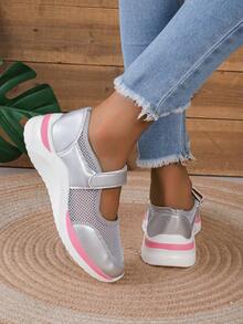 Zapatos casuales de mujer - Plateado - Ver 2