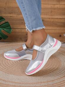 Zapatos casuales de mujer - Plateado - Ver 4