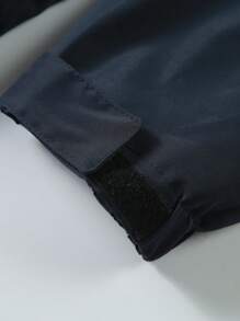 Manfinity Homme Nam Dây kéo áo có mũ Áo khoác - Màu xanh hải quân - Xem 5