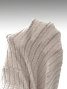 SHEIN SXY Solid Ribbed Knit Leggings - Apricot - View 4