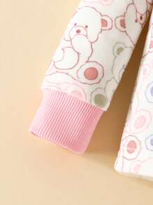 Baby Girl Cartoon Graphic Snug Fit PJ Set - Pink - View 3