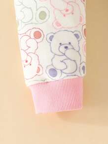 Baby Girl Cartoon Graphic Snug Fit PJ Set - Pink - View 6