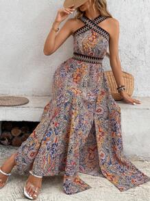 Breezaya Váy Maxi In Họa Tiết Paisley Tương Phản Trang Phục Đi Biển Cho Nữ - Nhiều màu - Xem 3